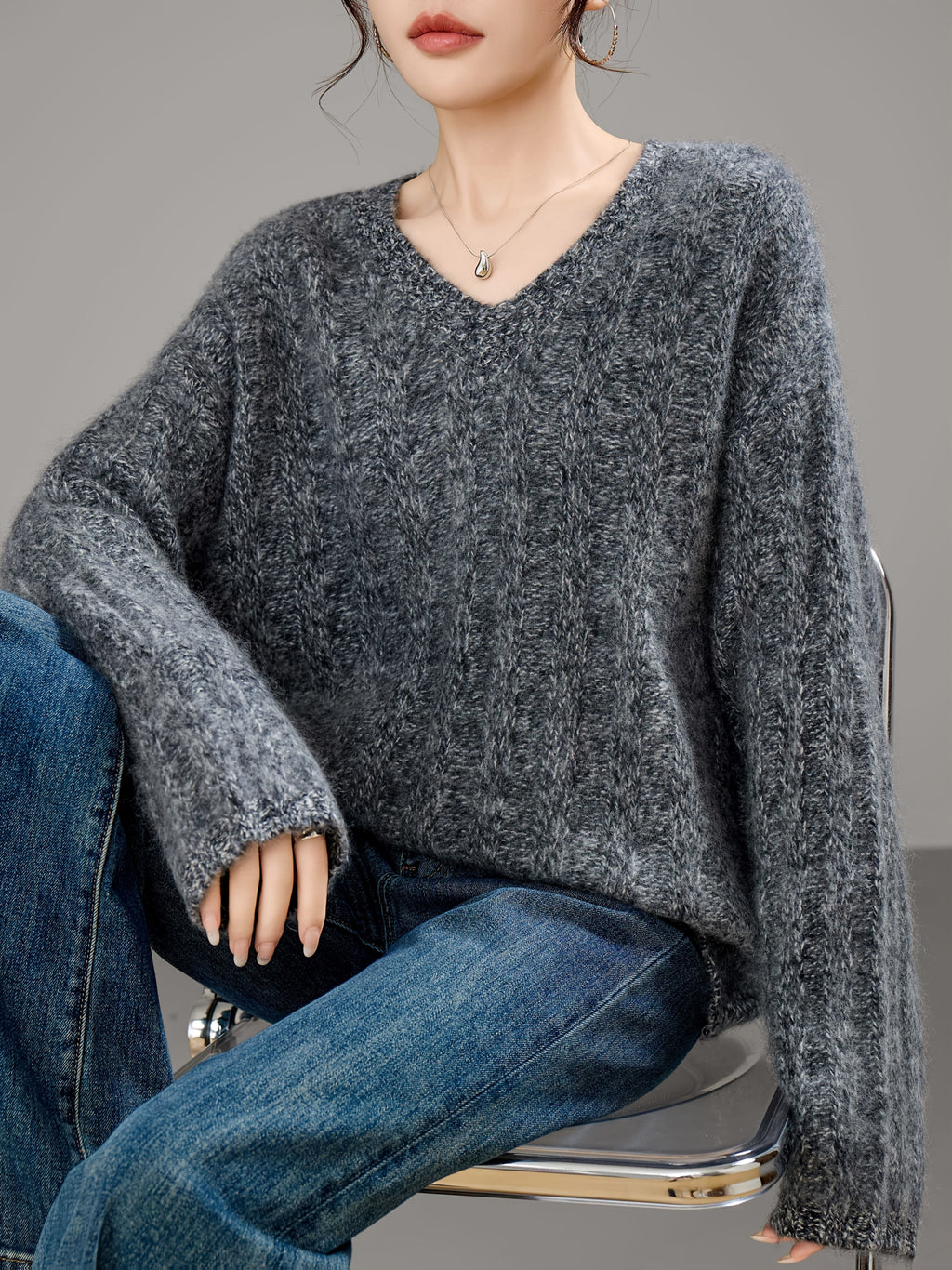 Heavyweight Cashmere Heavyweight Cashmere V-Neck Sweater | Autumn\Winter 2025 New Plush Feel Like a Cloud