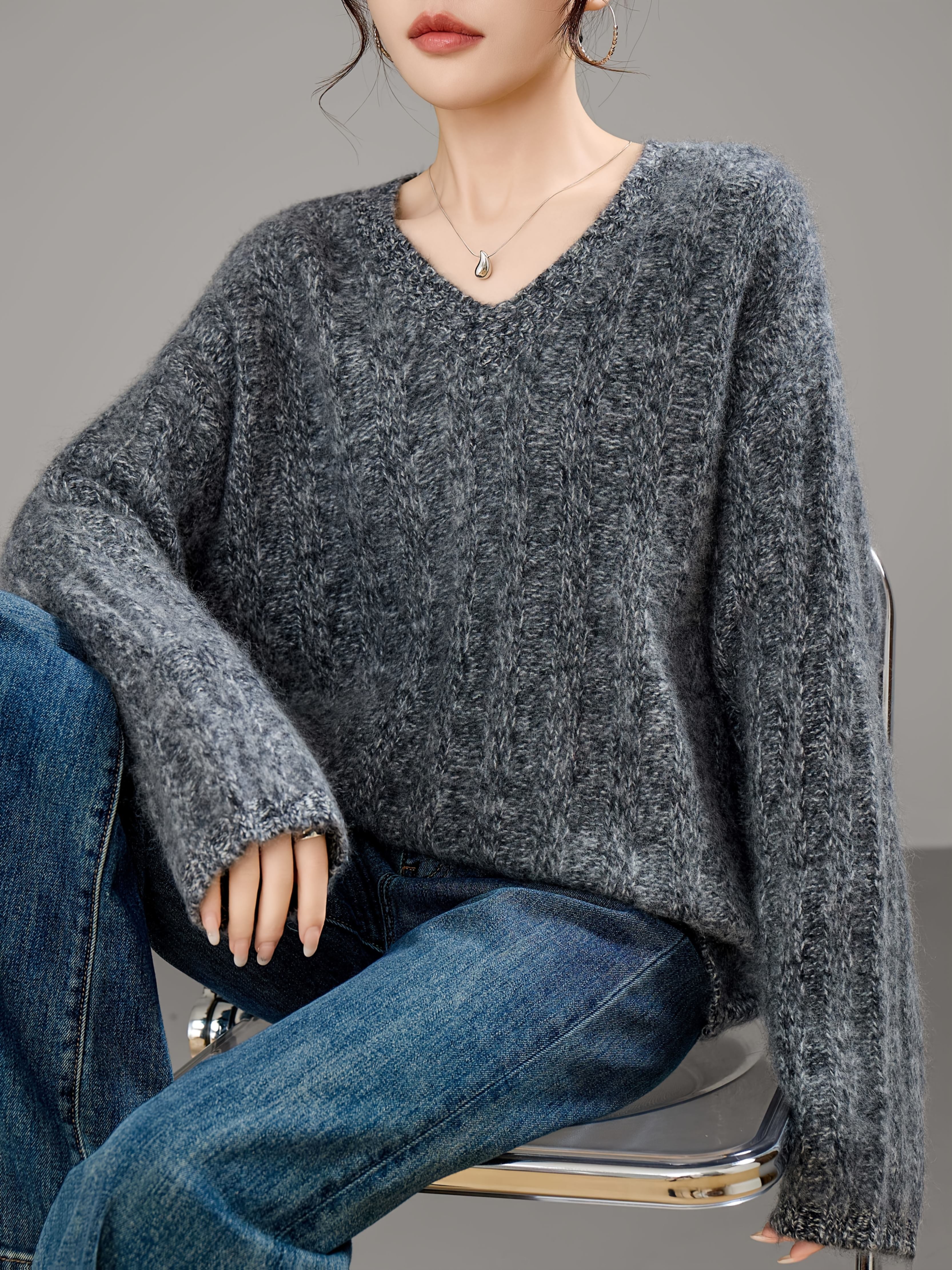 Heavyweight Cashmere Heavyweight Cashmere V-Neck Sweater | Autumn\Winter 2025 New Plush Feel Like a Cloud