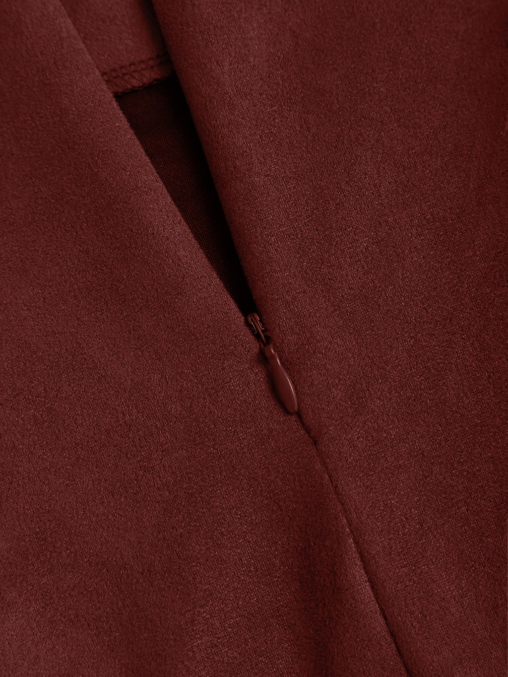 Women's Autumn\Winter New Vintage Italian Fashion Casual Deer Velvet Pleated Skirt, Solid Wine Red Pleated Midi Skirt