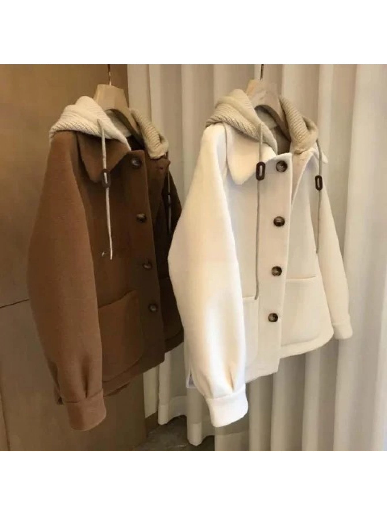 New Autumn And Winter Coat for Women, Designed with a Hood And a Faux Two-Piece Thick Top