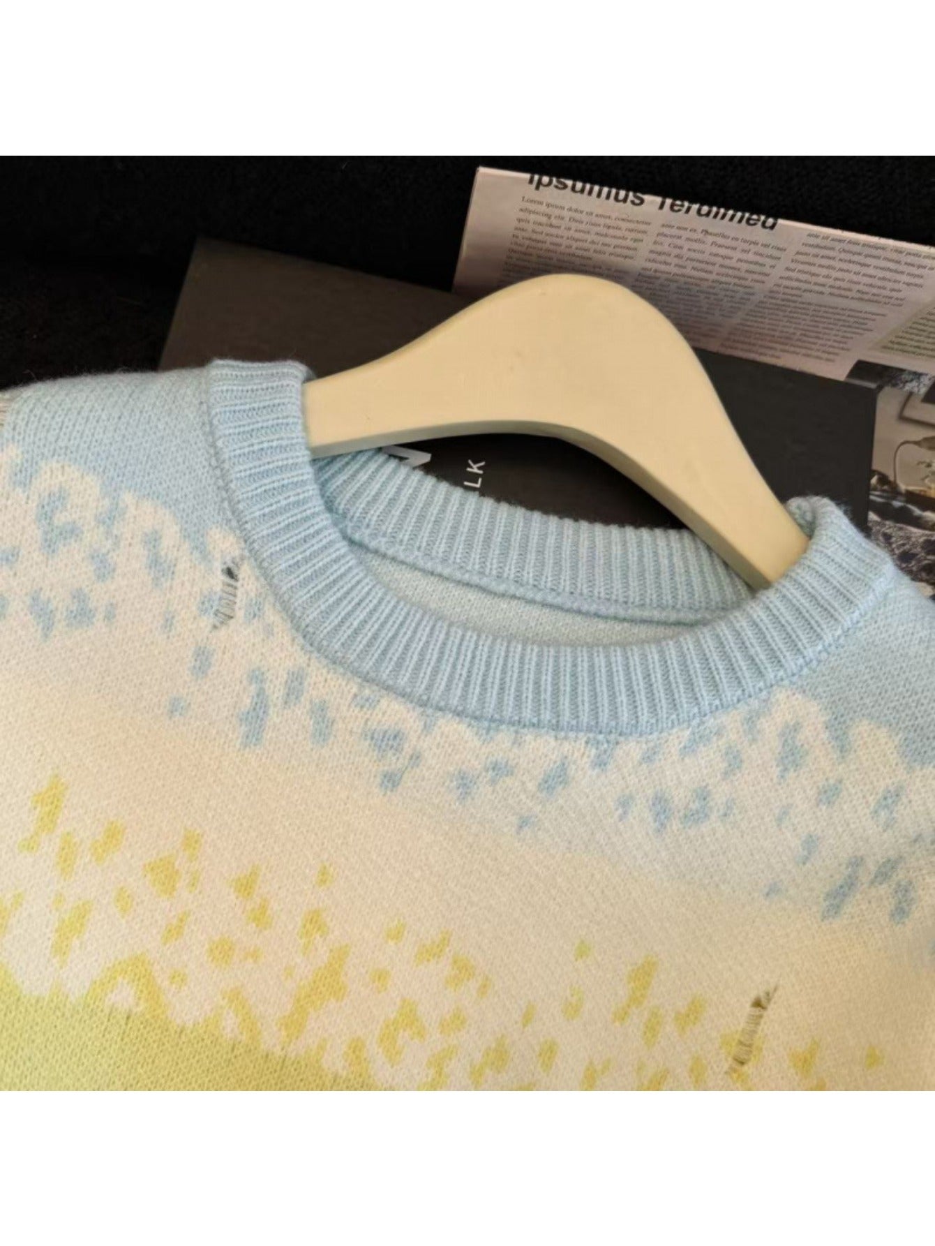 New Fresh and Dopamine 2026 Autumn and Winter New Style Hooded Loose Thickened Sweater Coat with Printed Design | Casual Style, High Neck, Plaid Pattern, Contrast Binding Details