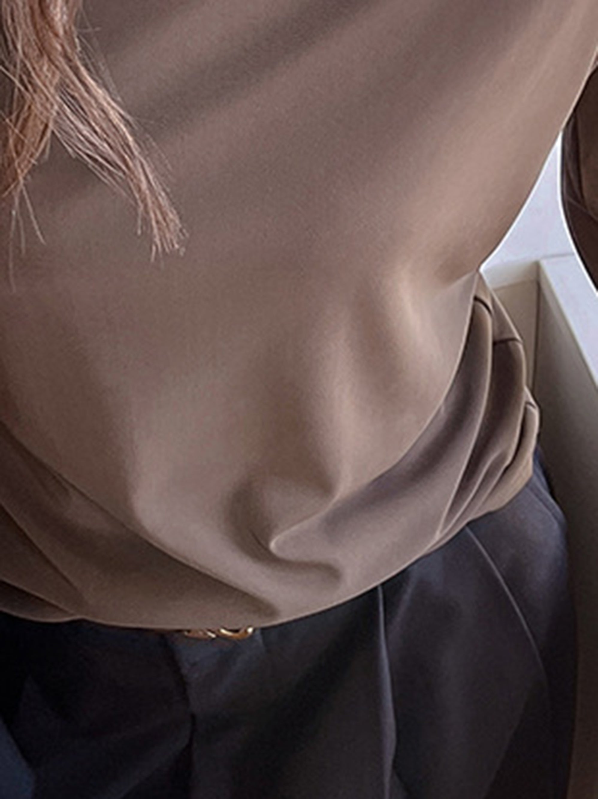 Mesh Patchwork Long-Sleeved Base Shirt | Women'S Autumn and Winter Semi-Turtleneck Fashion High-End Inner Top with Contrast Mesh Details