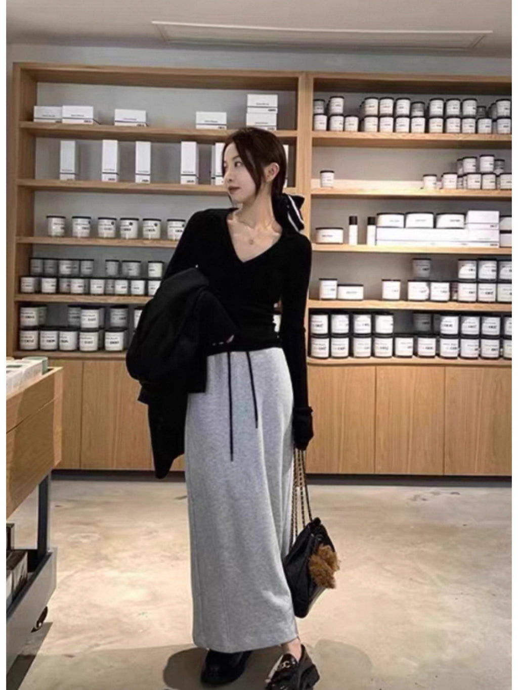 Women'S Elegant V-Neck Sweater - Slim Fit Long Sleeve Office & Everyday Top, Soft Sweater for Fall\Winter, Chic Layering Piece for Women, Professional & Casual Outfits