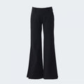 Retro Low-Rise Wide-Leg Flared Trousers | Casual Solid Color, All-Season