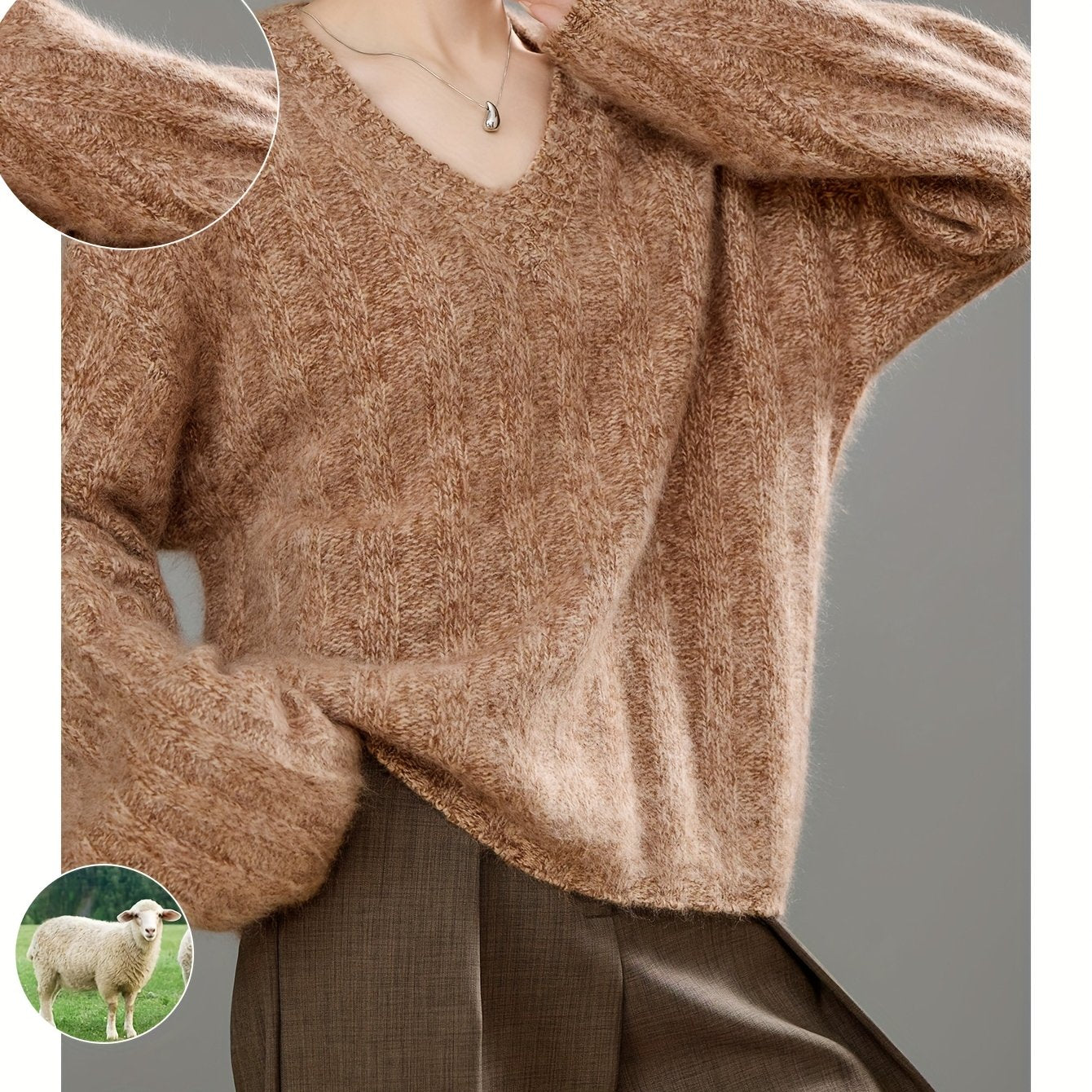 Heavyweight Cashmere Heavyweight Cashmere V-Neck Sweater | Autumn\Winter 2025 New Plush Feel Like a Cloud