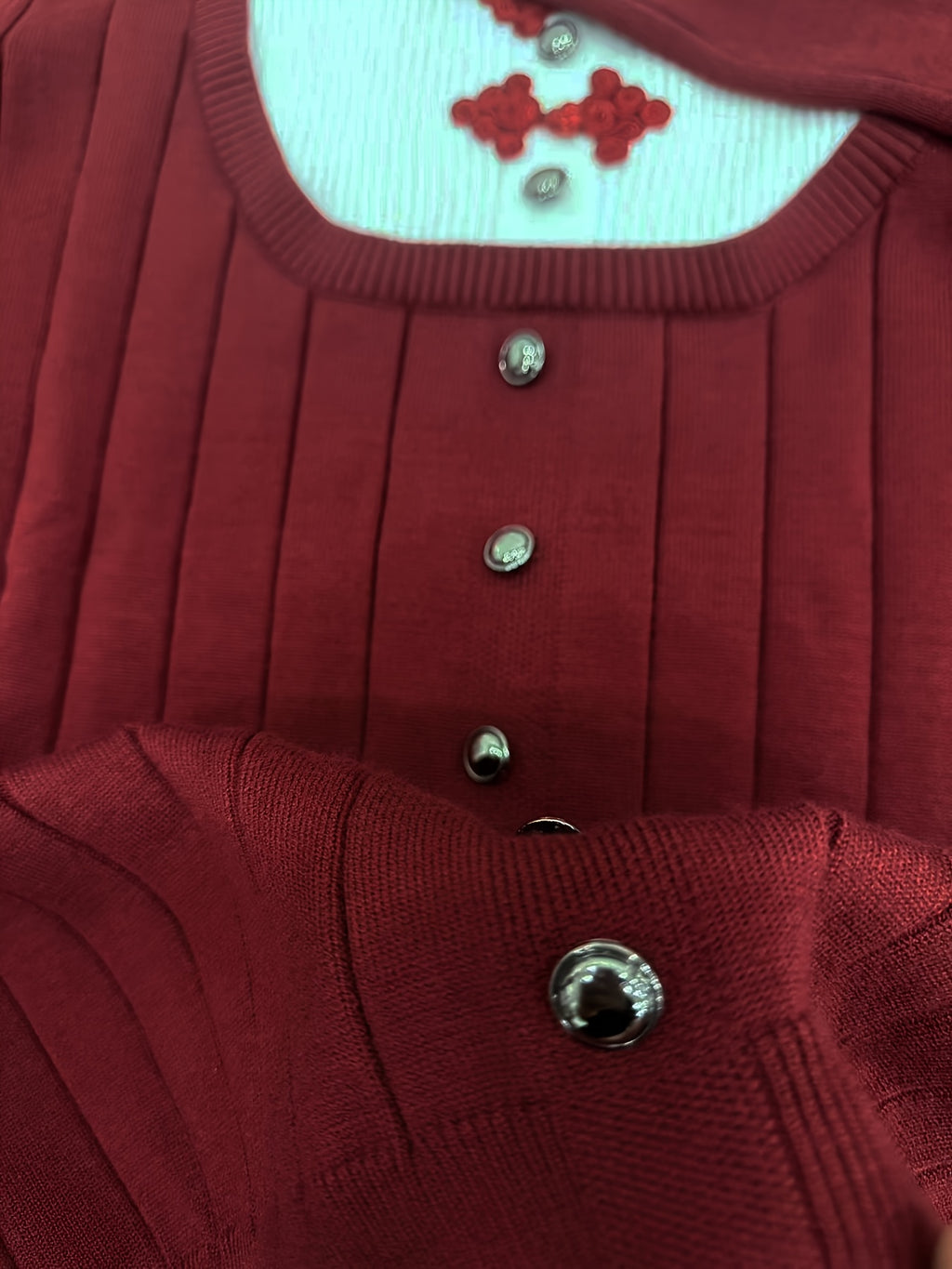 Women'S Chinese-Style Faux Two-Piece Sweater | Long-Sleeve with Beautiful Button Detail