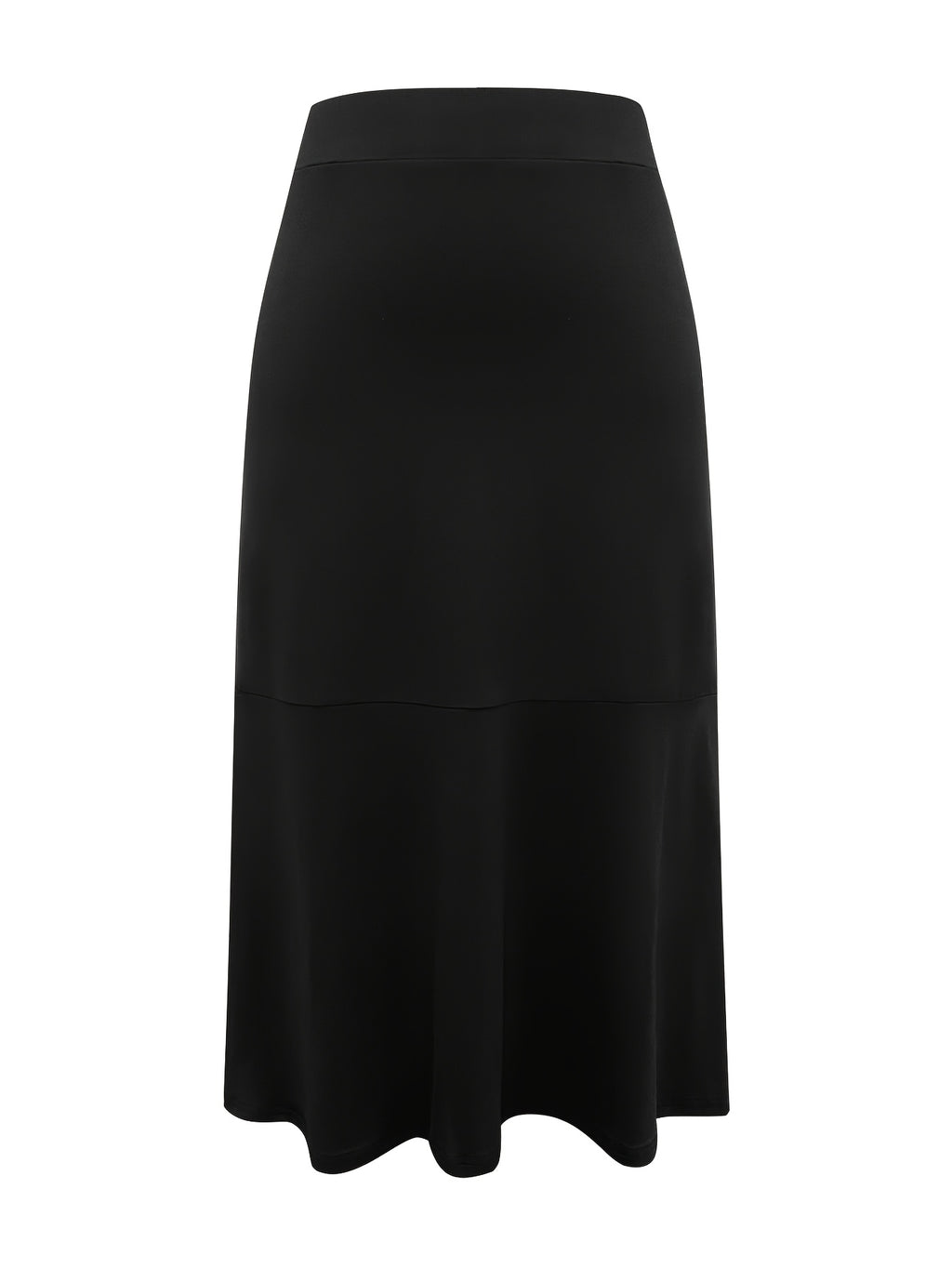 Women'S Fashionable And Elegant All-Match Half-Skirt | Solid Color Elastic Waistband, Suitable For Autumn And Winter