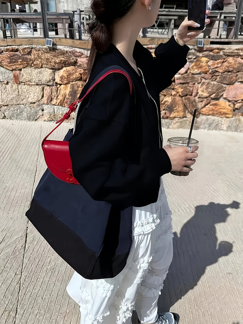 Black Women'S Fleece Zip-Up Hoodie Jacket with a Small Stand Collar, Suitable for Autumn And Winter, Perfect for Casual