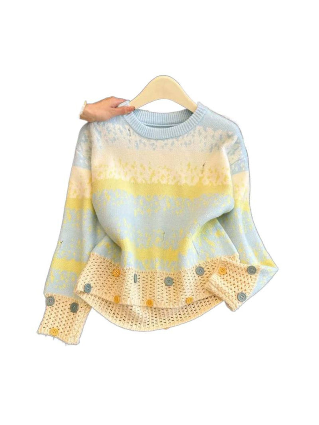 New Fresh and Dopamine 2026 Autumn and Winter New Style Hooded Loose Thickened Sweater Coat with Printed Design | Casual Style, High Neck, Plaid Pattern, Contrast Binding Details