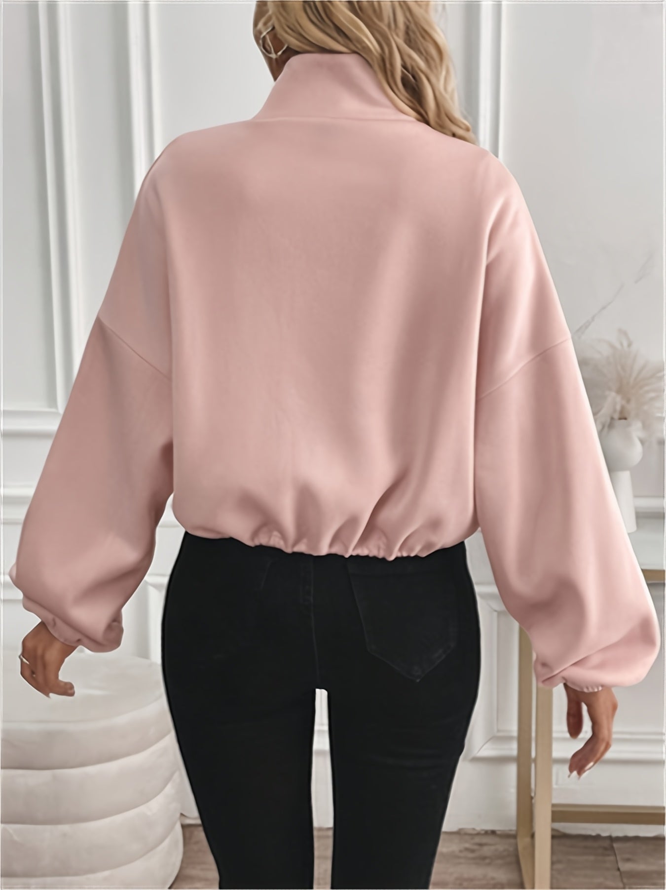 Women'S Casual Jacket with Long Sleeves, Featuring a Zipper And Drawstring, Stylish Attire for The Fall And Winter Seasons