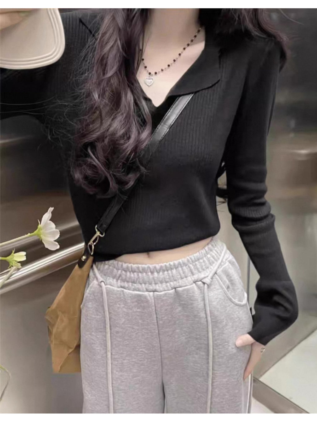 Women'S Elegant V-Neck Sweater - Slim Fit Long Sleeve Office & Everyday Top, Soft Sweater for Fall\Winter, Chic Layering Piece for Women, Professional & Casual Outfits